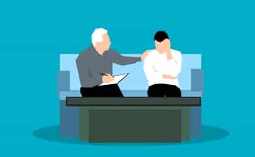paciente e terapeuta em uma consulta