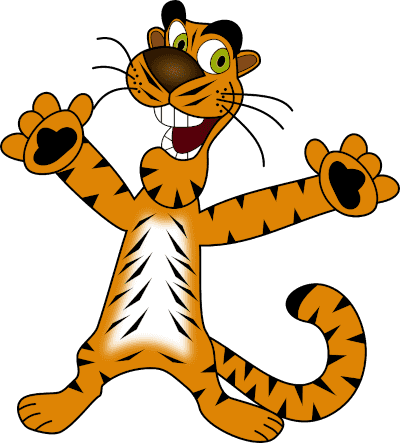 desenho de um tigre animado