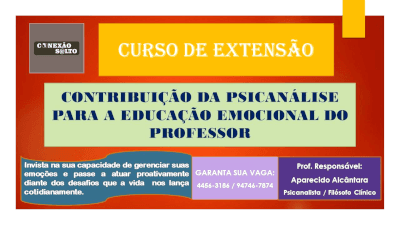 curso de extensão: contribuição da psicanálise para a educação emocional do professor